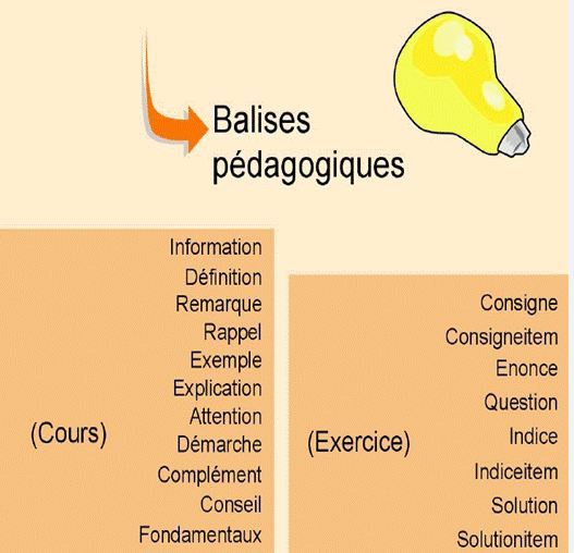 Exemple de balises pédagogiques