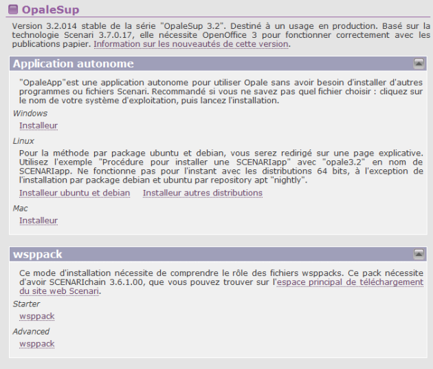 Opale en tant qu'application et en tant que modèle documentaire