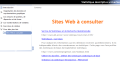 Page avec des liens vers des sites Web