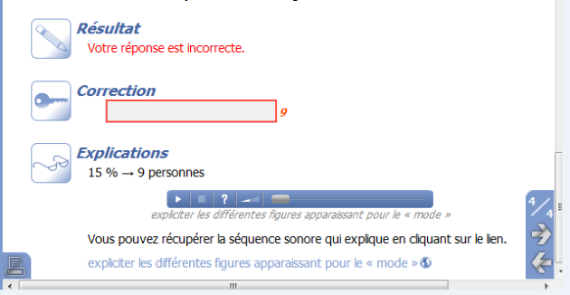 Illustration des éléments de feedback